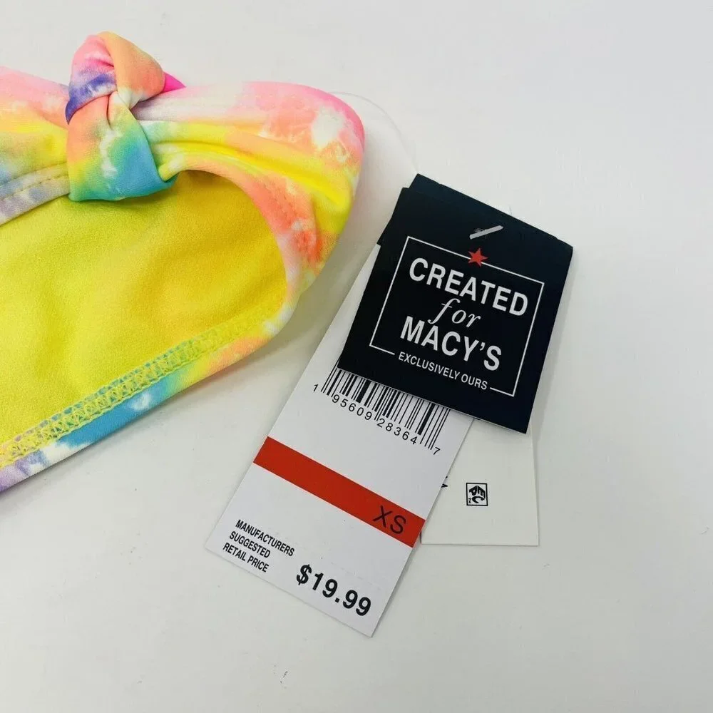 California‎ Waves Juniors Size XS Tie-Dyed Knotted Swim Bikini Bottoms 1900